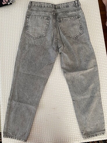 Topshop Gri jean yüksek bel pantalon