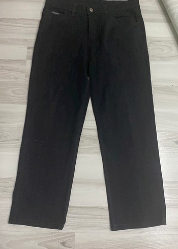 Siyah Erkek Denim Midi Pantolon