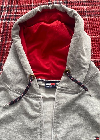 Gri Fermuarlı kapşonlu hırka - Görsel 2