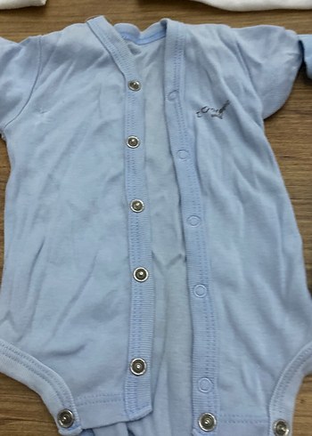 Bebek Erkek Beyaz Kısa Kollu Body - Görsel 3