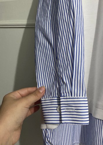 Gri Pamuklu Salaş Gömlek - Görsel 6