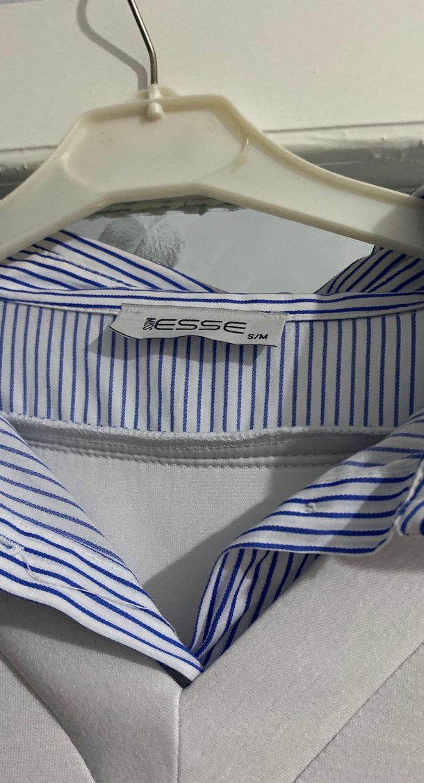 Gri Pamuklu Salaş Gömlek - Görsel 4