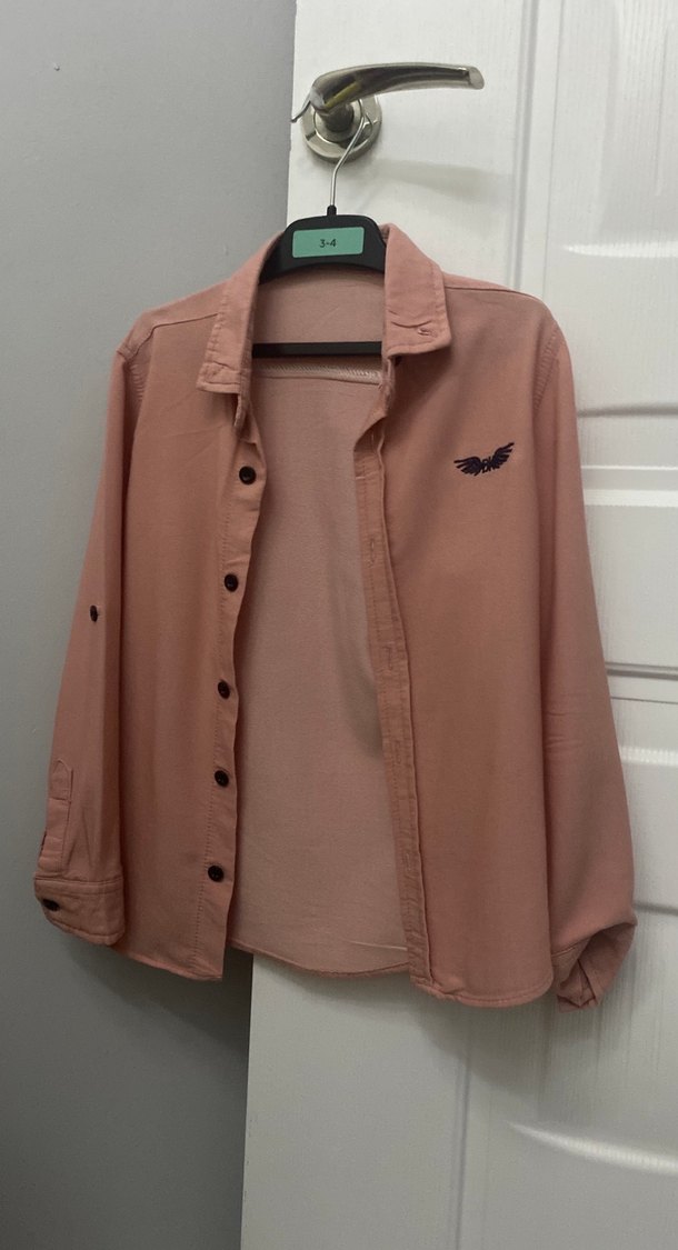 Suet pudra renk erkek çocuk gömlek - Görsel 5