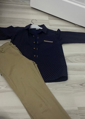 Lacivert Desenli Erkek Çocuk Gömlek - Görsel 3