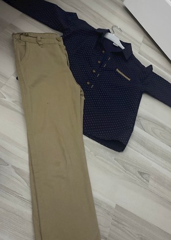 Lacivert Desenli Erkek Çocuk Gömlek - Görsel 5