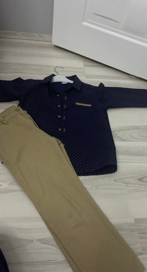 Lacivert Desenli Erkek Çocuk Gömlek - Görsel 3