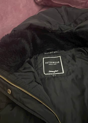 Tokalı Siyah Deri Midi Kadın mont - Görsel 3