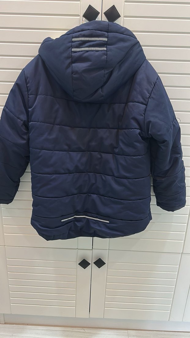 Düğmeli Lacivert Erkek Çocuk Mont - Görsel 2