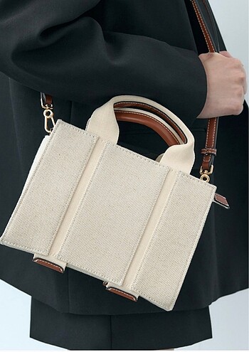 Zara Zara canvas çanta