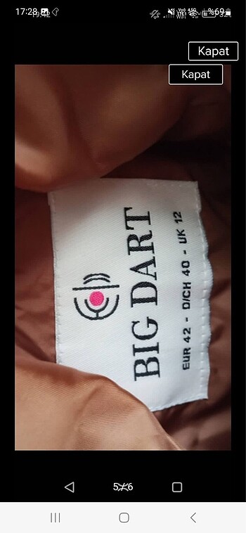xl Beden Big dart mont