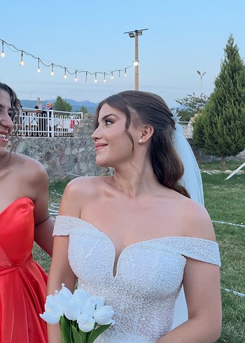 Straplez A Kesim gelinlik