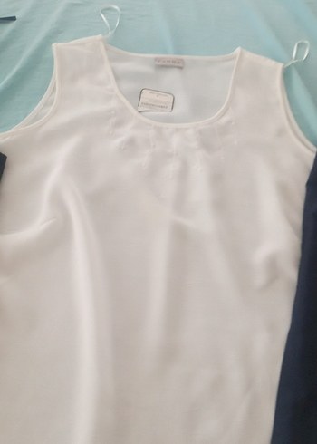 Diğer buyuk beden siyah lacivert beyaz bluz 3lu