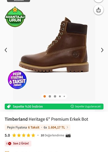 Timberland Heritage 6 Bot - Görsel 4