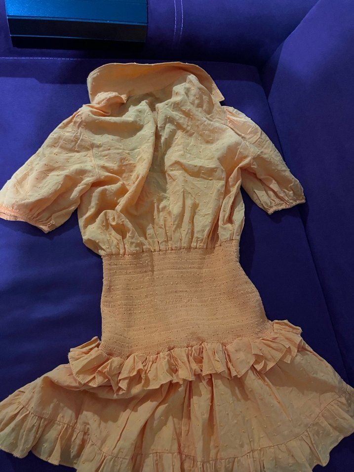 Turuncu adL şık elbise - Görsel 3