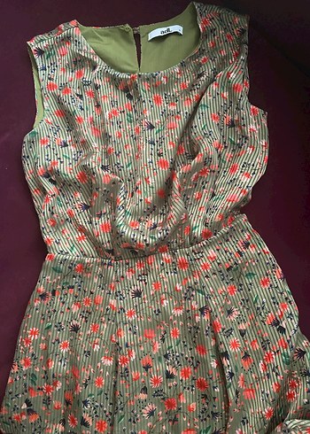 adL şık çiçekli Midi Elbise - Görsel 5