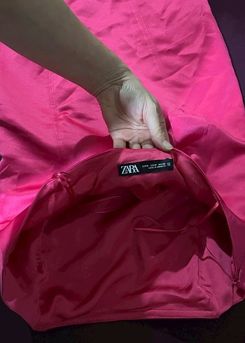 Parlak pembe elbise - Görsel 4