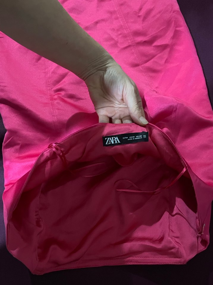 Parlak pembe elbise - Görsel 4