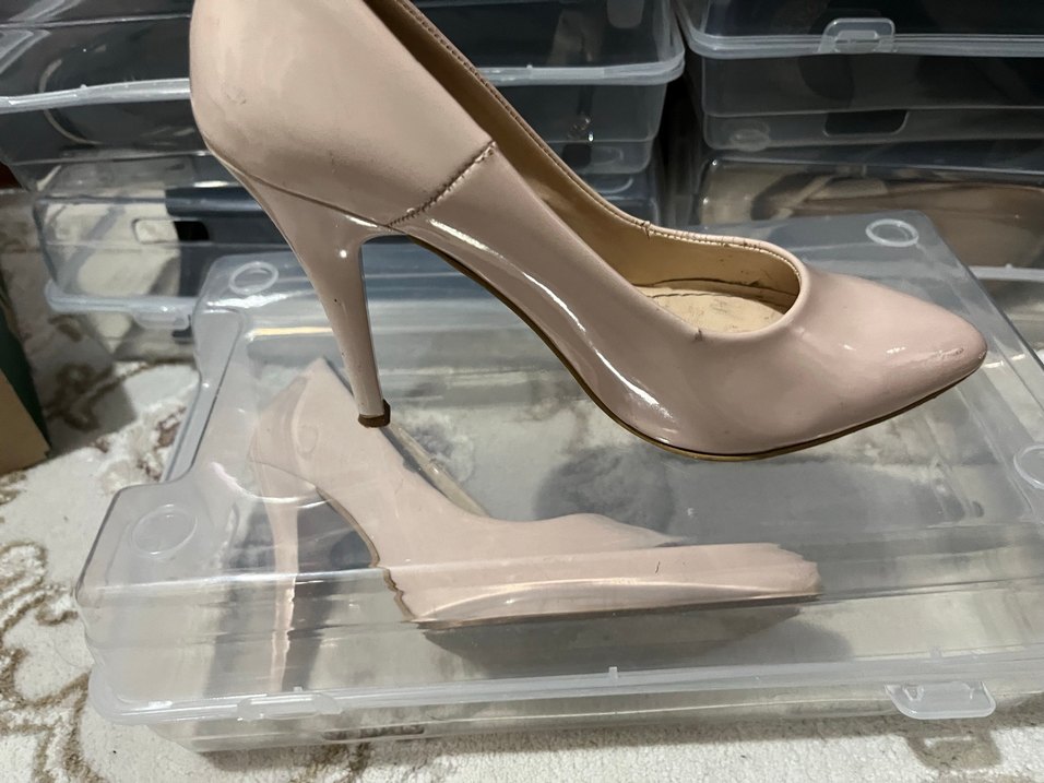 Bej Rugan Stiletto Kadın Ayakkabı - Görsel 2