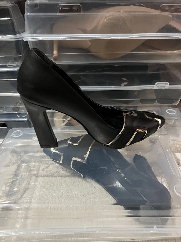 Siyah Parlak Stiletto - Görsel 2