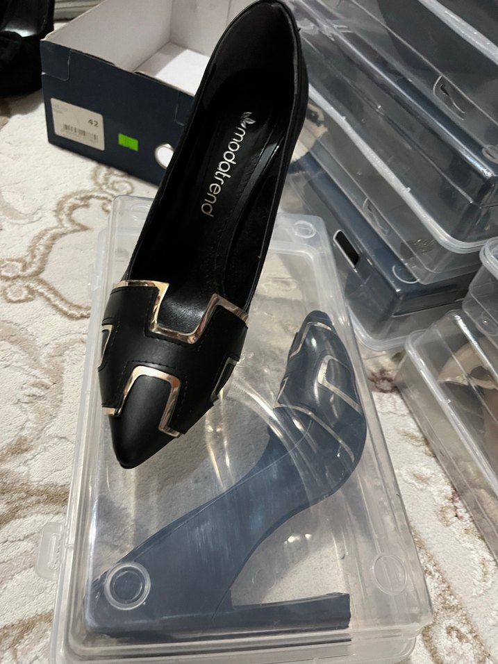 Siyah Parlak Stiletto - Görsel 4