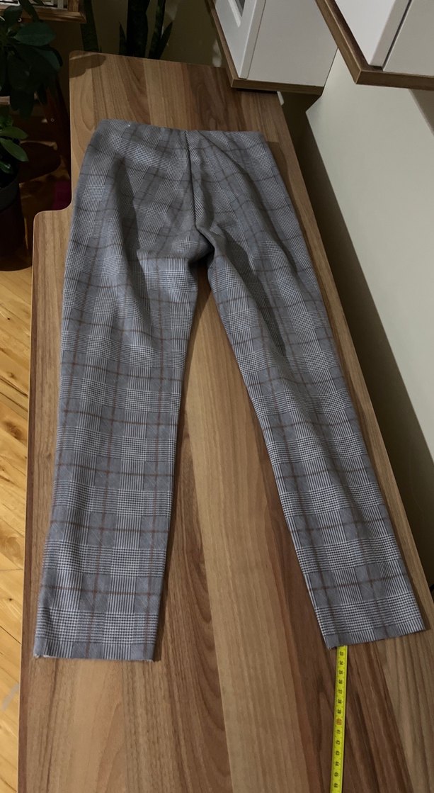 Zara Gri Ekose Slim Pantolon — görsel 7/8