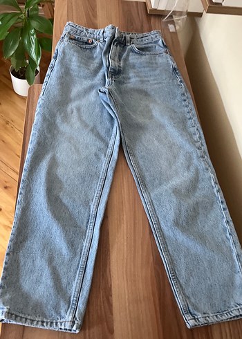 Mango Acik Mavi Rahat Kesim Denim Jean