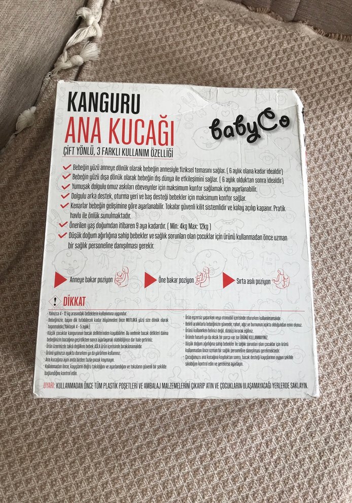 Kırmızı Çok Fonksiyonlu Bebek Kangurusu - Görsel 2