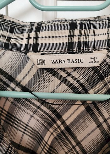 Gri Ekose Desenli Salaş Kadın Gömlek - Görsel 2