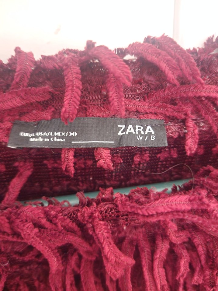 Bordo Kadın Bohem Örgü Kazak - Görsel 3