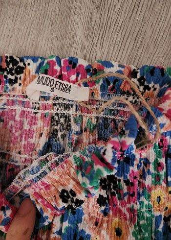 Renkli Fırfırlı Mini Etek - Görsel 2