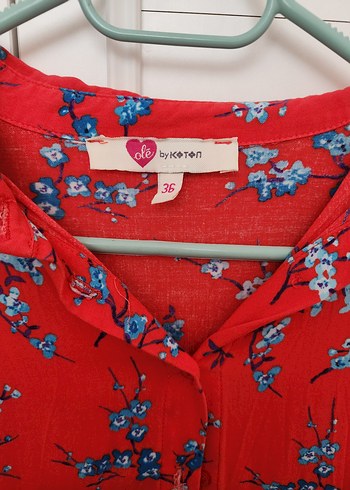 Kırmızı Desenli Midi Bohem Elbise - Görsel 2