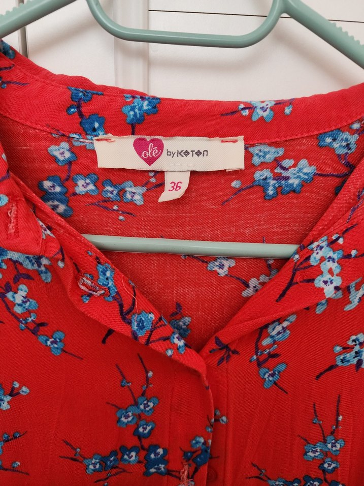 Kırmızı Desenli Midi Bohem Elbise - Görsel 2