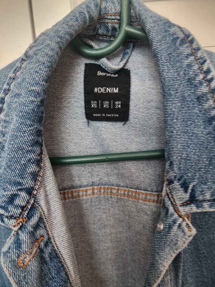 Düğmeli Mavi Kadın Denim Ceket - Görsel 2