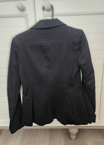 Siyah Kadın Ofis Blazeri Düğmeli - Görsel 2