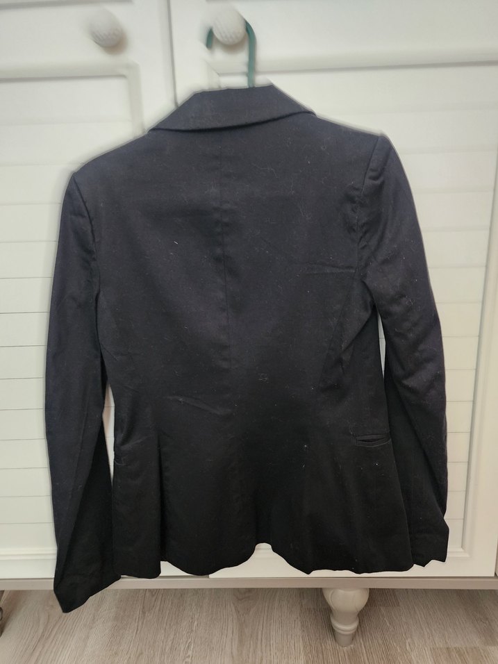 Siyah Kadın Ofis Blazeri Düğmeli - Görsel 2