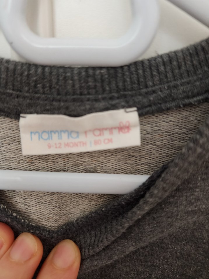 Kız Çocuk Gri Uzun Kollu Tül Detaylı Elbise - Görsel 3