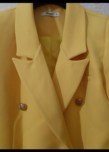 36 Beden sarı Renk Blazer ceket