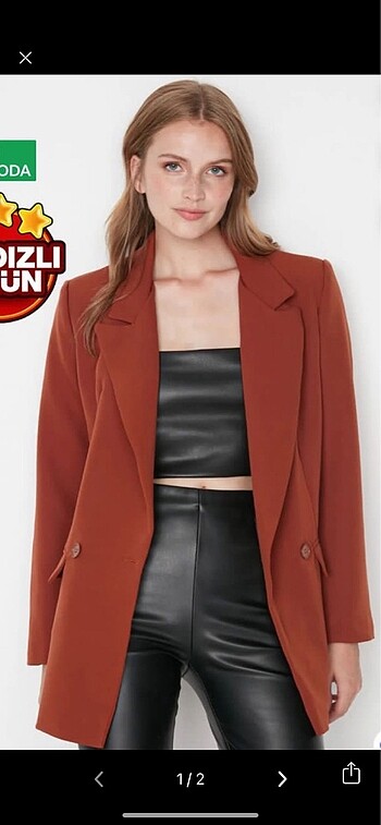Kiremit blazer ceket