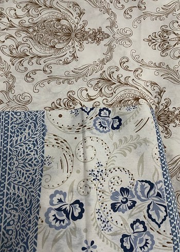 Desenli Kahverengi ve Gri Nevresim Takımı - Görsel 4