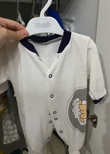 Uzun Kollu Örgü Gri Bebek Tulum 2 Li - Görsel 2