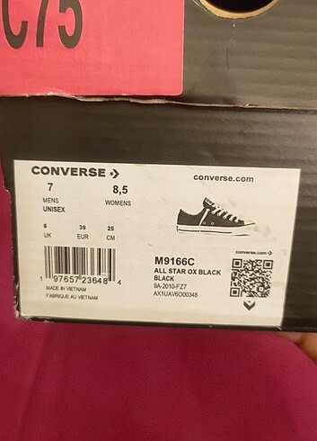 39 Beden siyah Renk Kadın converse ayakkabı 39