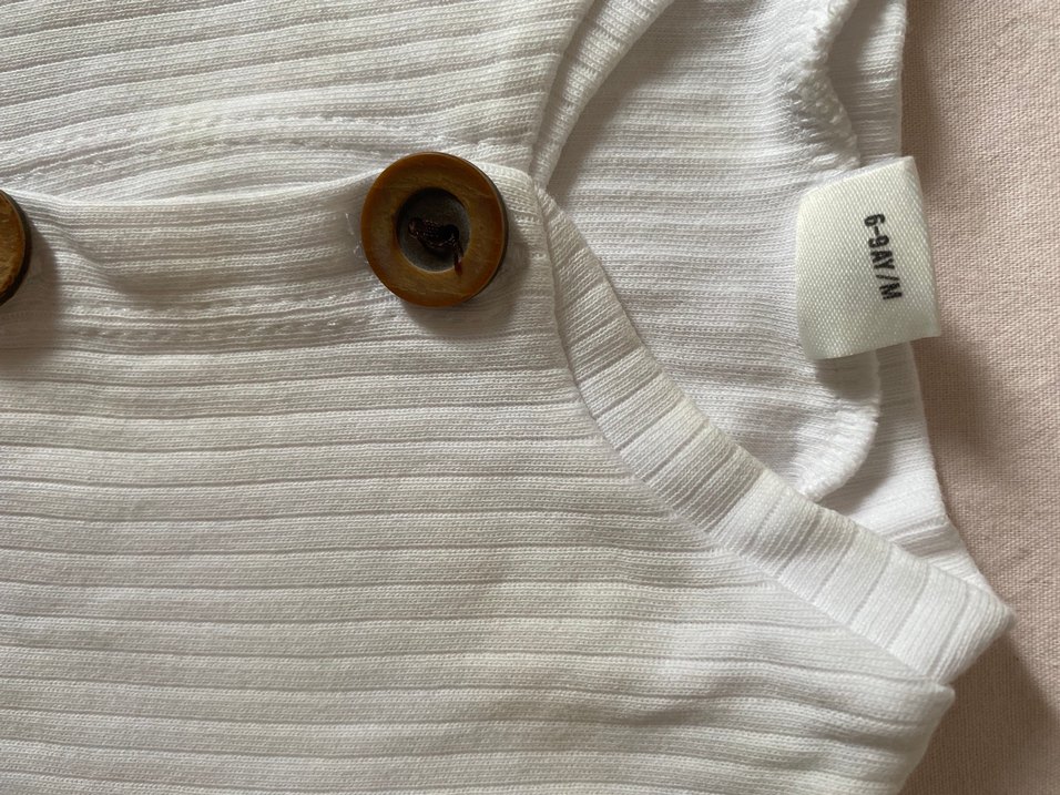 Düğmeli Beyaz Bebek Body - Görsel 2