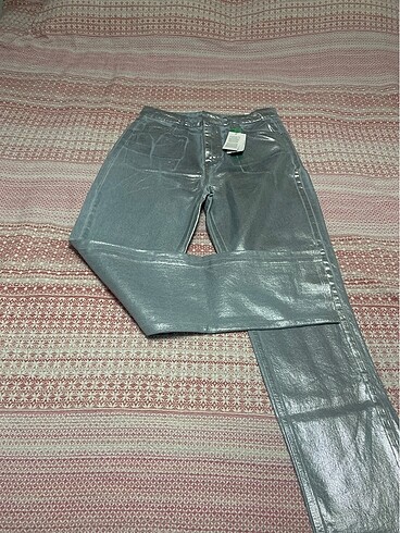 40 Beden Parlak çok şık kot pantolon