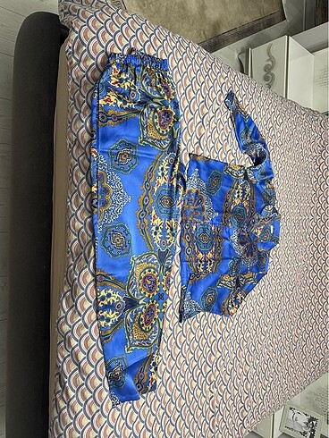 xl Beden Saten suwen pijama takımı