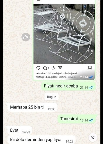 Sallanan ferforje sandalye - Görsel 2