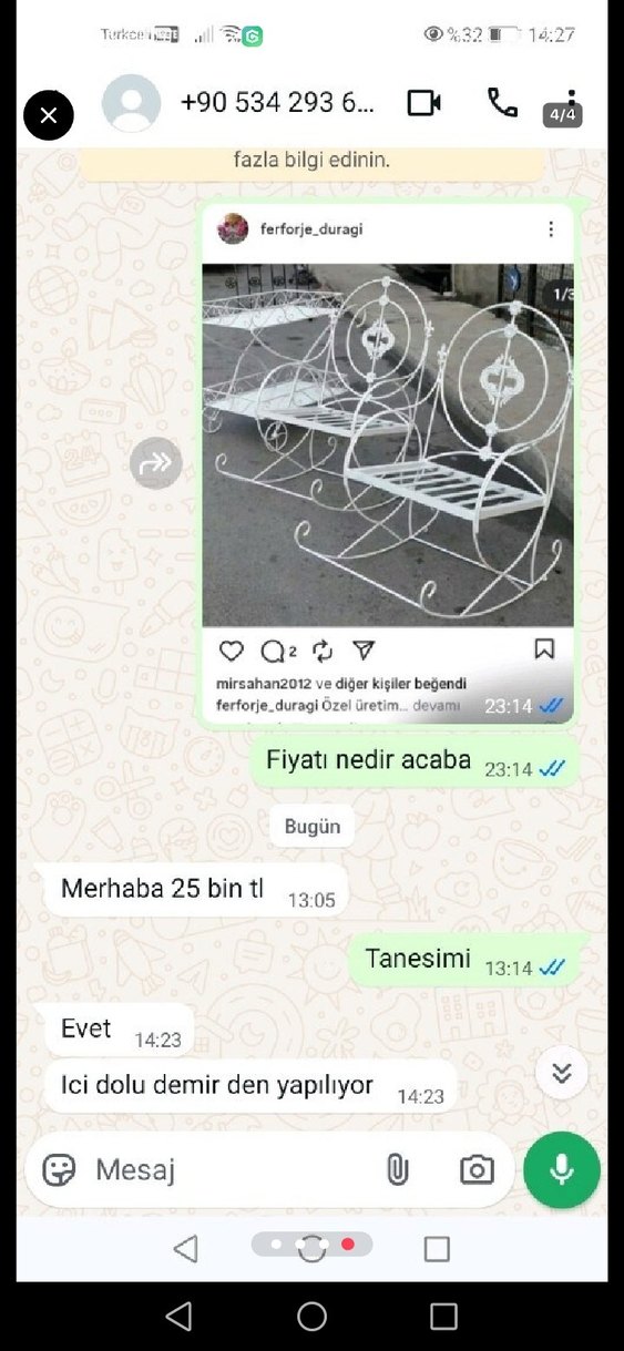 Sallanan ferforje sandalye - Görsel 2