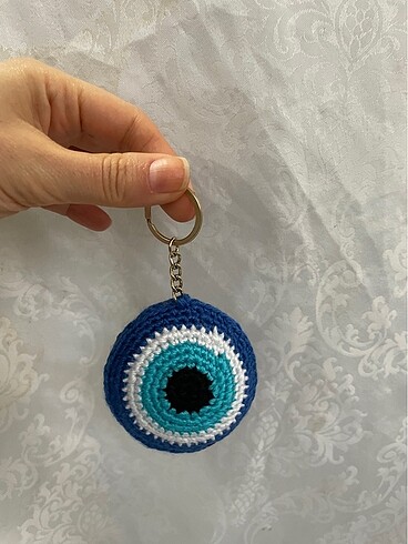 Örgü nazar boncuğu anahtarlık