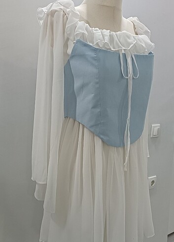 bebe mavisi vintage korse büstiyer