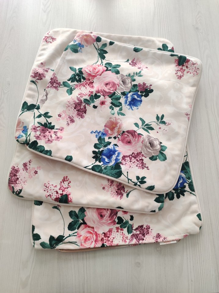 Vintage Pastel Çiçek Desenli Kırlent Kılıfı 4 adet - Görsel 2