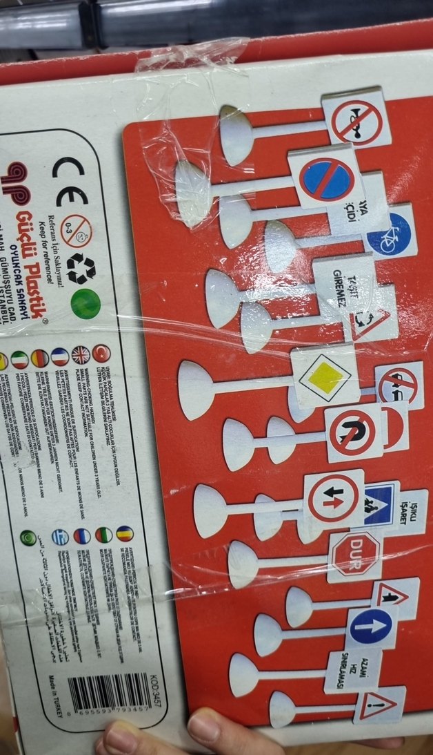 Renkli Plastik Trafik İşaretleri Seti - Görsel 4